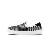 Men's Boardwalk Slip-On - White/Black Zigzag